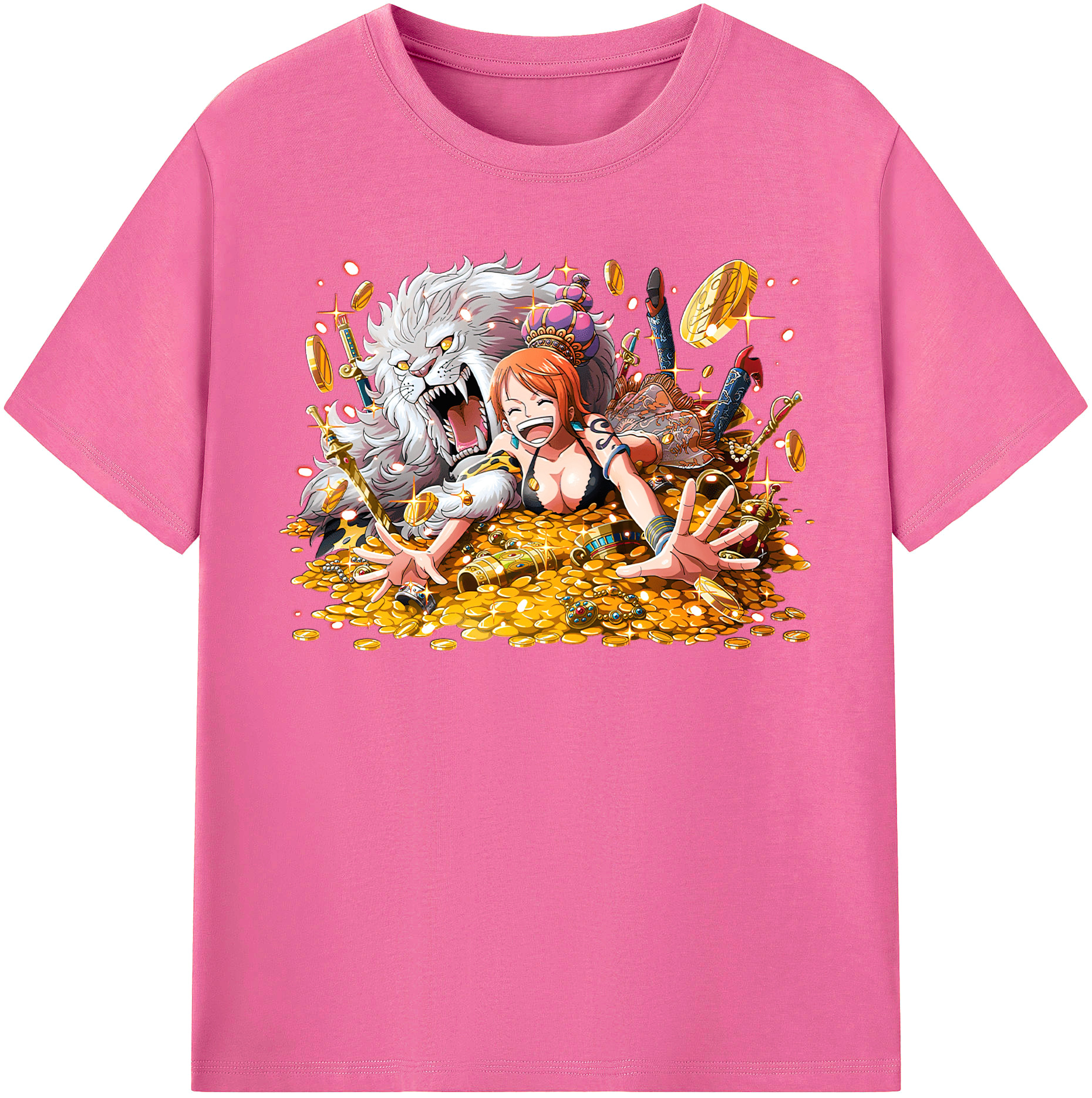 （画像用） ワンピース ナミ ONE PIECE Nami レディースカジュアルプリントTシャツ（綿100％）